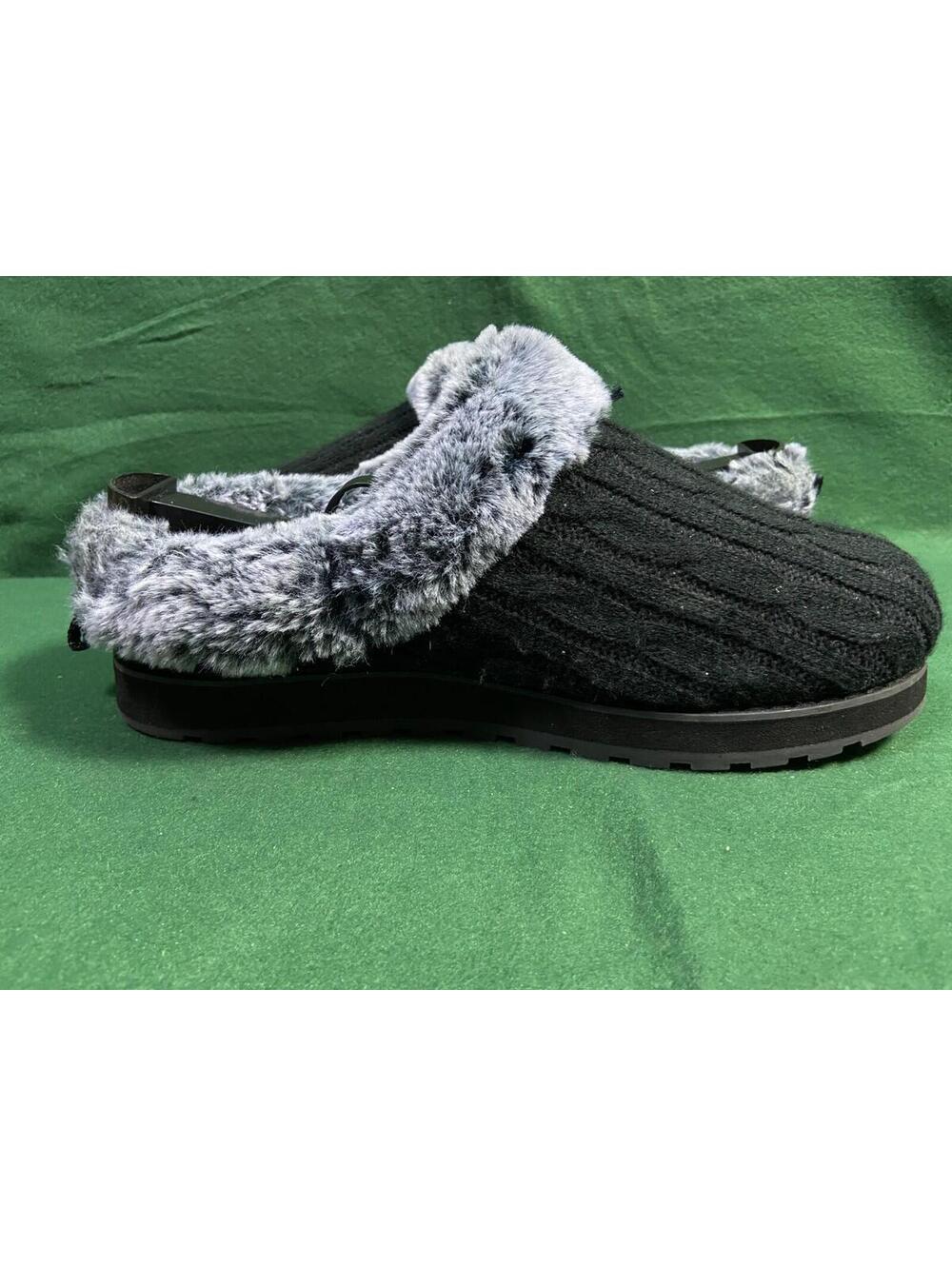 Skechers Bobs Women's Size 9.5 Keepsakes Ice Angel Charcoal Slip On Shoes Furry - Picture 8 of 11